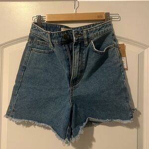 Billabong X The Salty Blonde Cut Off Palm Tree Denim Shorts 25